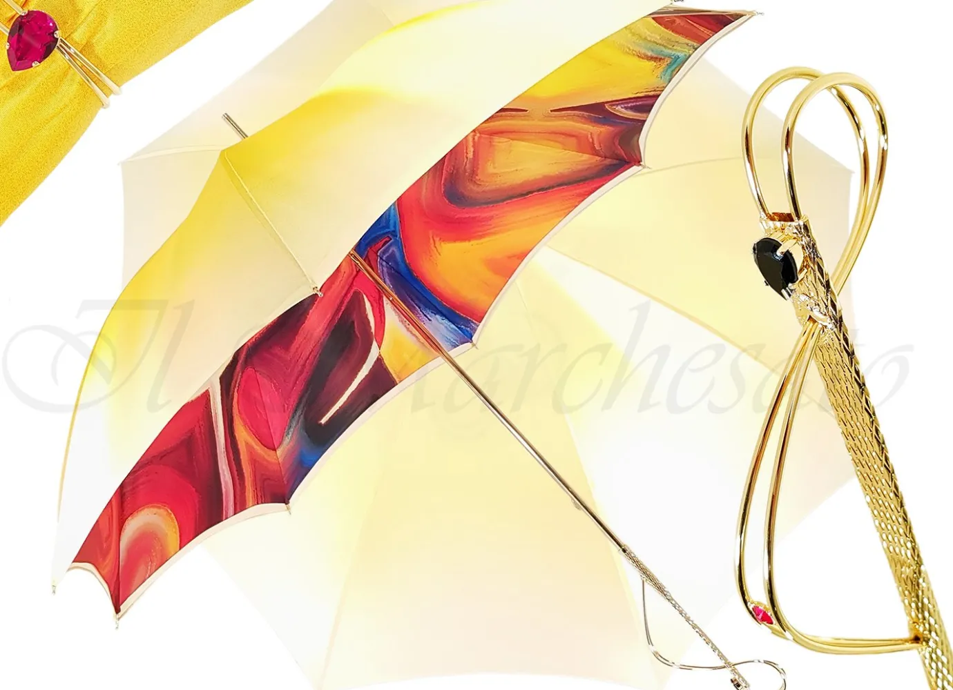Il Marchesato Adorable Umbrella With Double Fabric, Exclusive Design By il Marchesat New