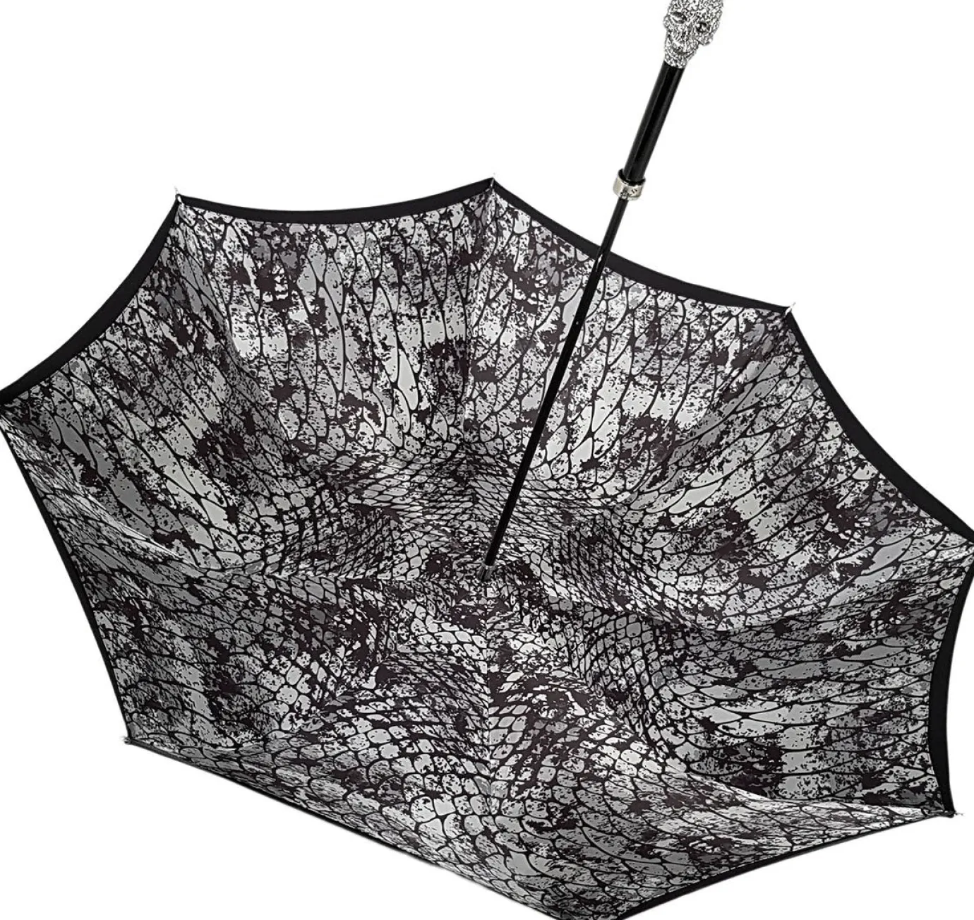 Il Marchesato Amazin Lux Silver Swarovski Skull Umbrella - Double Cloth Best