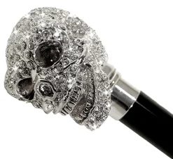 Il Marchesato Amazin Lux Silver Swarovski Skull Umbrella - Double Cloth Best