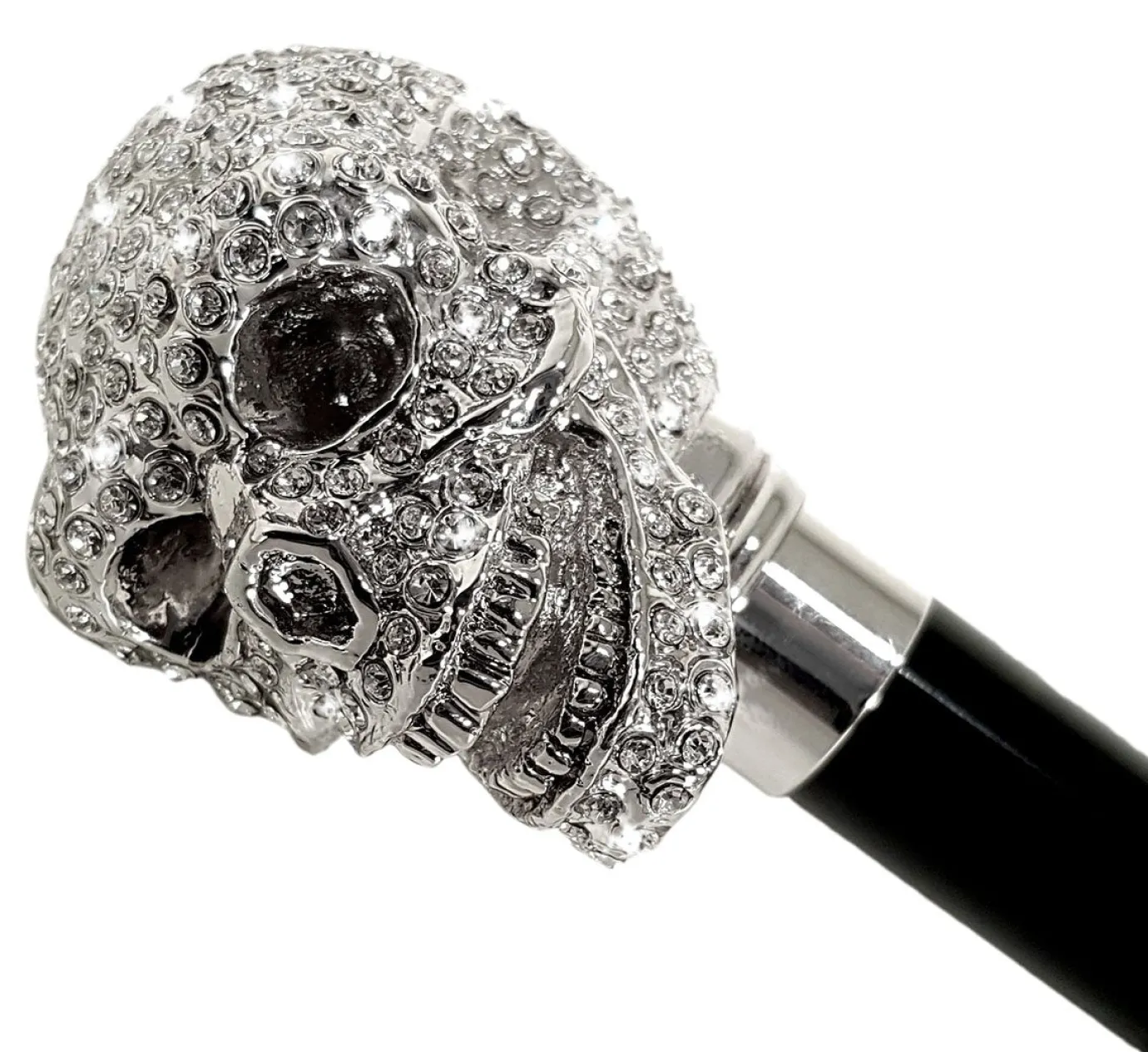 Il Marchesato Amazin Lux Silver Swarovski Skull Umbrella - Double Cloth Best