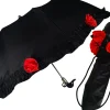 Il Marchesato Amazing Frilly Black Folding Umbrella Parasol New