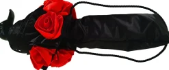 Il Marchesato Amazing Frilly Black Folding Umbrella Parasol New