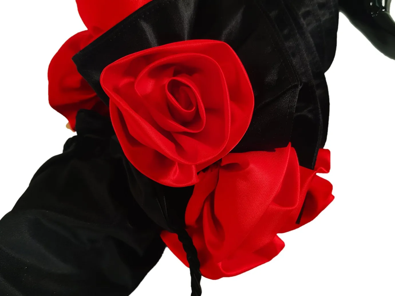 Il Marchesato Amazing Frilly Black Folding Umbrella Parasol New