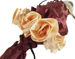 Il Marchesato Amazing Frilly Burgundy Folding Umbrella Parasol Best