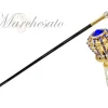 Il Marchesato Amazing Walking stick with Blue crystals Discount