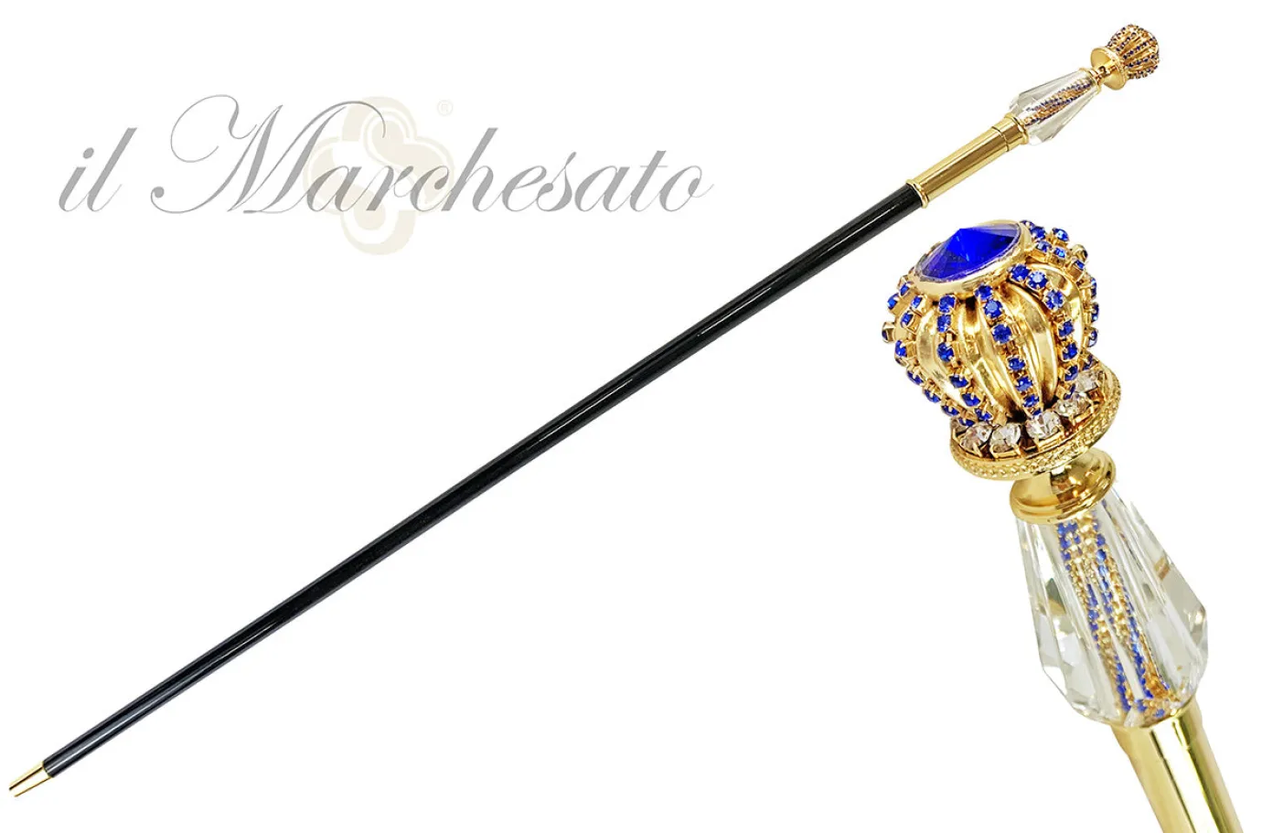 Il Marchesato Amazing Walking stick with Blue crystals Discount