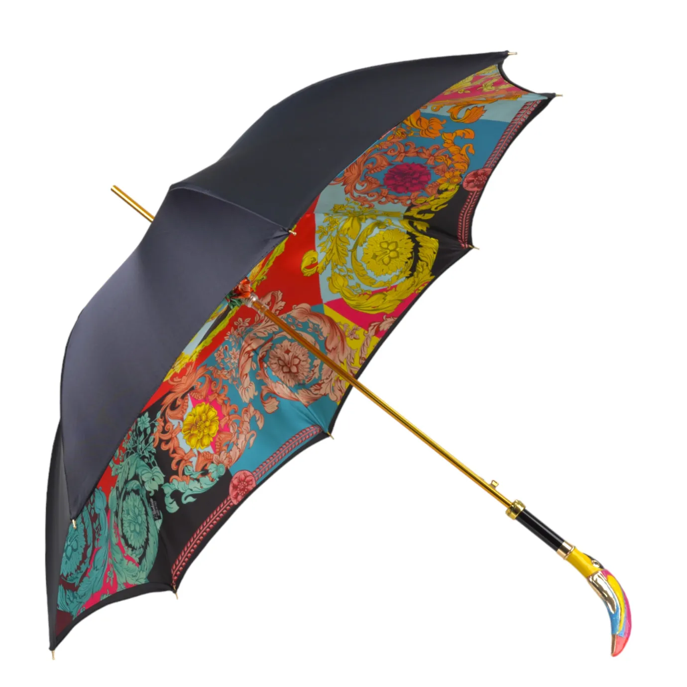 Il Marchesato Artisan Italian Umbrella with Luxurious Hand-Enameled Toucan Handle Outlet