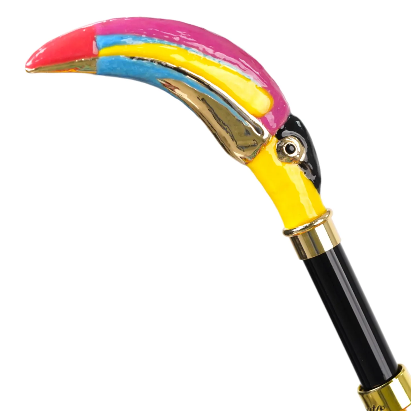 Il Marchesato Artisan Italian Umbrella with Luxurious Hand-Enameled Toucan Handle Outlet