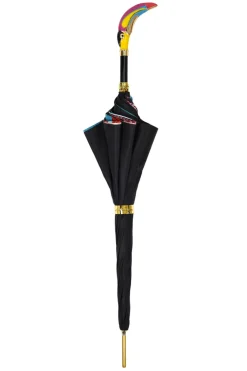 Il Marchesato Artisan Italian Umbrella with Luxurious Hand-Enameled Toucan Handle Outlet