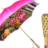 Il Marchesato Artisan Pink Floral Umbrella with Crystal Handle & Exquisite Hand-Pain Discount
