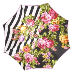 Il Marchesato Artisan Pink Floral Umbrella with Crystal Handle & Exquisite Hand-Pain Discount