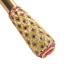Il Marchesato Artisan Pink Floral Umbrella with Crystal Handle & Exquisite Hand-Pain Discount
