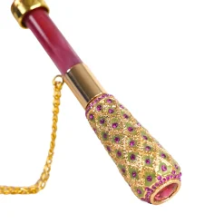 Il Marchesato Artisan Pink Floral Umbrella with Crystal Handle & Exquisite Hand-Pain Discount