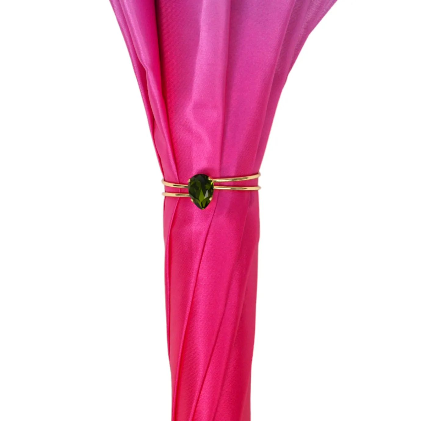 Il Marchesato Artisan Pink Floral Umbrella with Crystal Handle & Exquisite Hand-Pain Discount