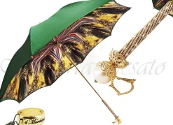 Il Marchesato Awesome Green Women's Umbrella with Printed Geometric Design Ladies Fashion Umbrella Outlet