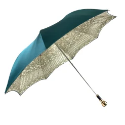 Il Marchesato Baroque and turquoise umbrella with Mylord handle Clearance