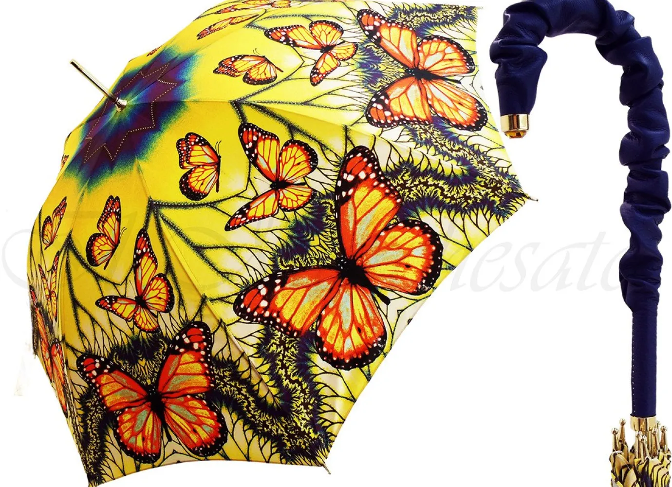 Il Marchesato Beautiful Bright Butterflies Pattern Women Fashion Umbrella Discount
