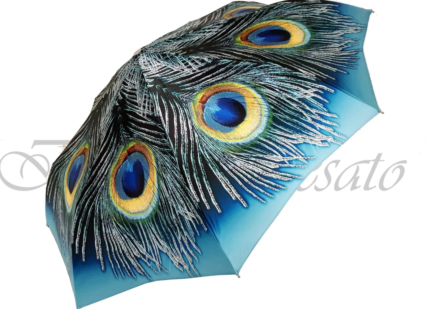 Il Marchesato Beautiful Compact Umbrella With Printed Peacock Design Online