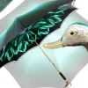 Il Marchesato Beautiful Double Canopy Umbrella in a Luxurious Green Satin Clearance