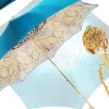 Il Marchesato Beautiful Double Canopy Umbrella in a Luxurious Turquoise Colored Poly Discount