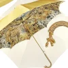 Il Marchesato Beautiful Double Canopy Umbrella in a Luxurious Golden Satin Clearance