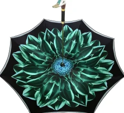 Il Marchesato Beautiful Double Canopy Umbrella in a Luxurious Green Satin Clearance
