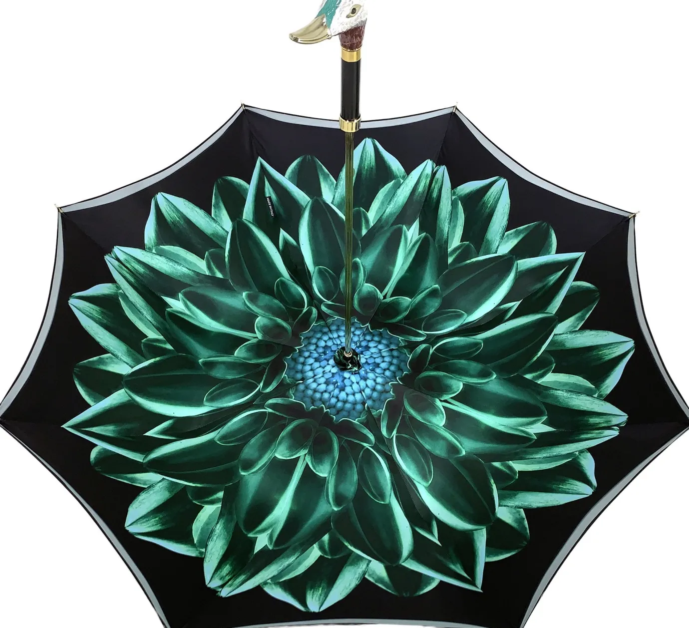 Il Marchesato Beautiful Double Canopy Umbrella in a Luxurious Green Satin Clearance