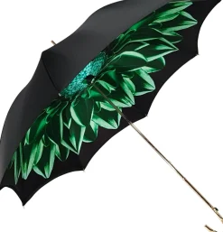 Il Marchesato Beautiful Double Canopy Umbrella in a Luxurious Green Colored Polyeste Discount