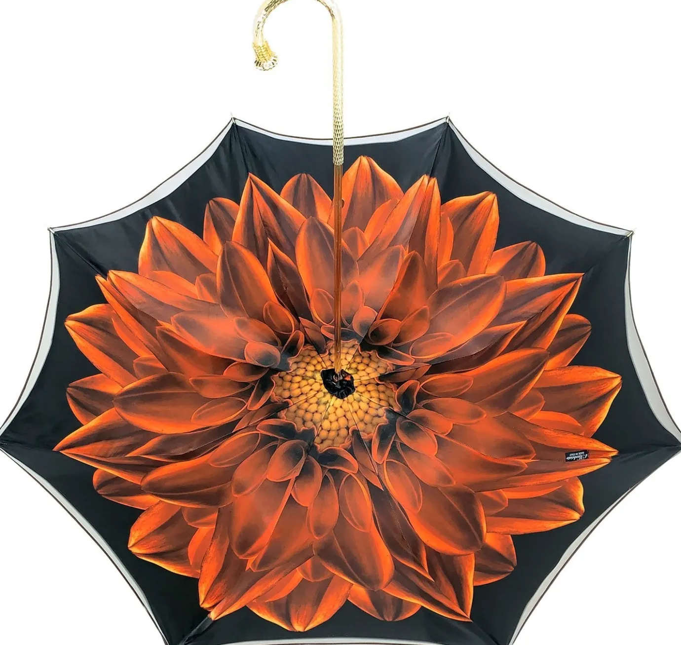 Il Marchesato Beautiful Double Canopy Umbrella in a Luxurious Orange Satin New