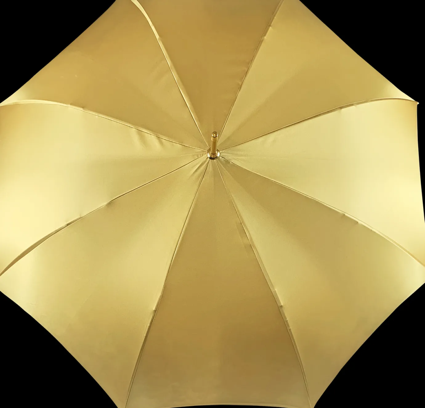 Il Marchesato Beautiful Double Canopy Umbrella in a Luxurious Golden Satin Clearance