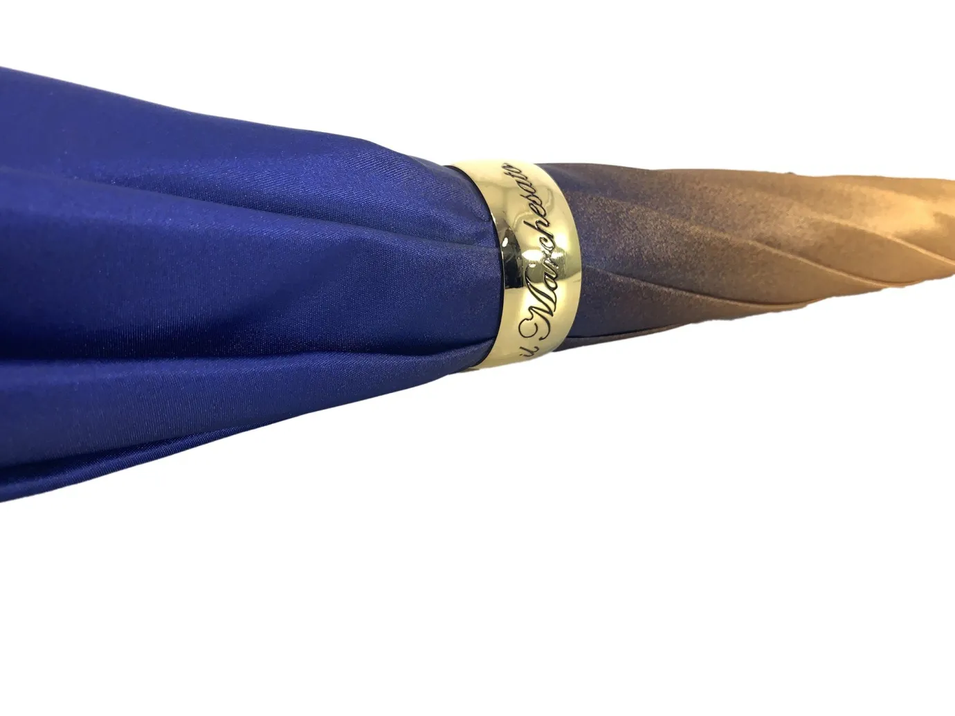 Il Marchesato Beautiful Double Canopy Umbrella in a Luxurious blue Satin Sale