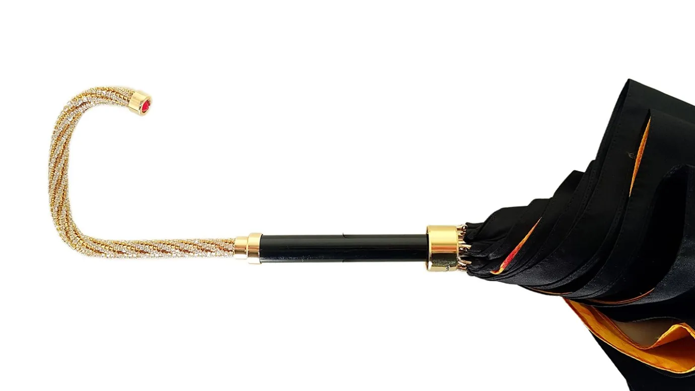 Il Marchesato Beautiful Double Canopy Umbrella in a Parti-Coloured Design Fashion