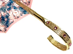 Il Marchesato Beautiful Double Canopy Umbrella in a Luxurious Pink Satin Clearance