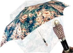 Il Marchesato Beautiful Folding Umbrella With Floral Print New