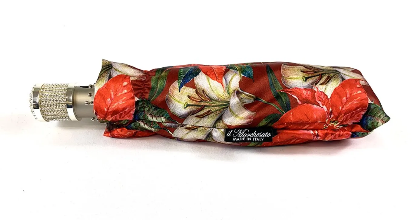 Il Marchesato Beautiful Folding Umbrella With Flowers Pattern Discount