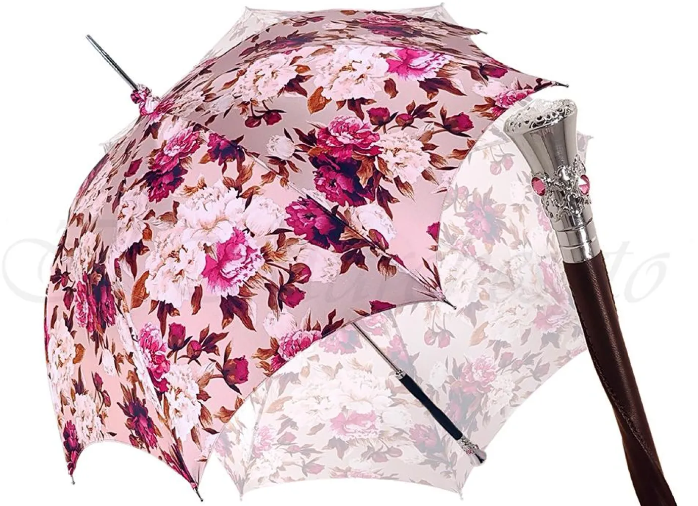 Il Marchesato Beautiful Pink Flowered Parasol Clearance