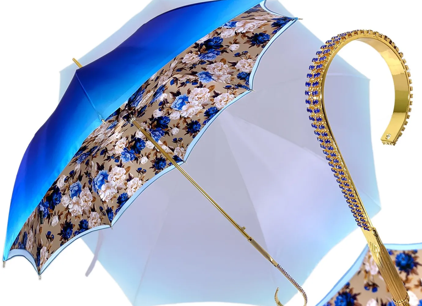 Il Marchesato Beautiful Red Women's Umbrella with Printed Peacock Design Hight Quality Luxury Umbrella Sale