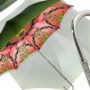 Il Marchesato Beautiful Red Women's Umbrella with Printed Peacock Design Hight Quality Luxury Umbrella Best