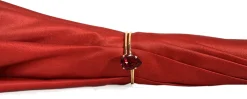 Il Marchesato Beautiful Red Women's Umbrella with Printed Peacock Design Hight Quality Luxury Umbrella Outlet