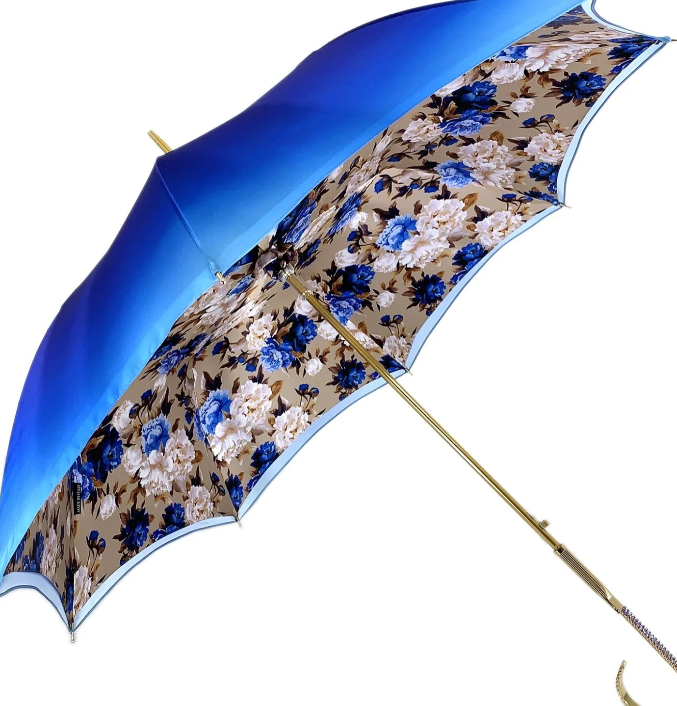 Il Marchesato Beautiful Red Women's Umbrella with Printed Peacock Design Hight Quality Luxury Umbrella Sale