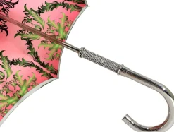 Il Marchesato Beautiful Red Women's Umbrella with Printed Peacock Design Hight Quality Luxury Umbrella Best