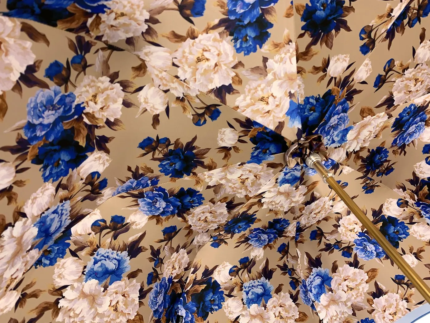 Il Marchesato Beautiful Red Women's Umbrella with Printed Peacock Design Hight Quality Luxury Umbrella Sale