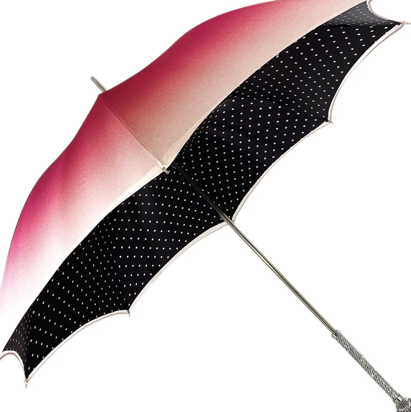 Il Marchesato Beautiful Red Women's Umbrella with Printed Peacock Design Hight Quality Luxury Umbrella Hot