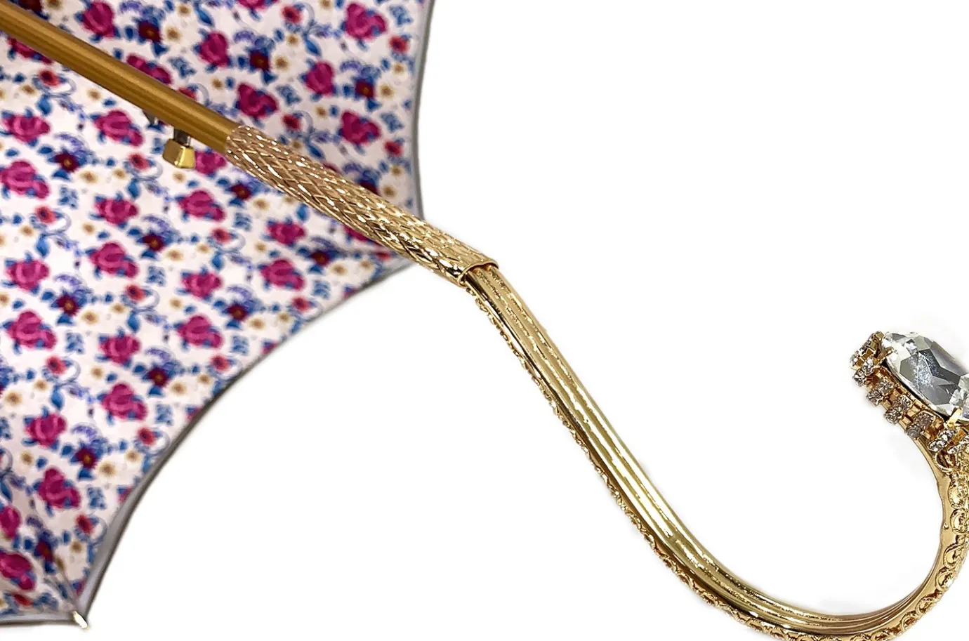 Il Marchesato Beautiful Red Women's Umbrella with Printed Peacock Design Hight Quality Luxury Umbrella Fashion