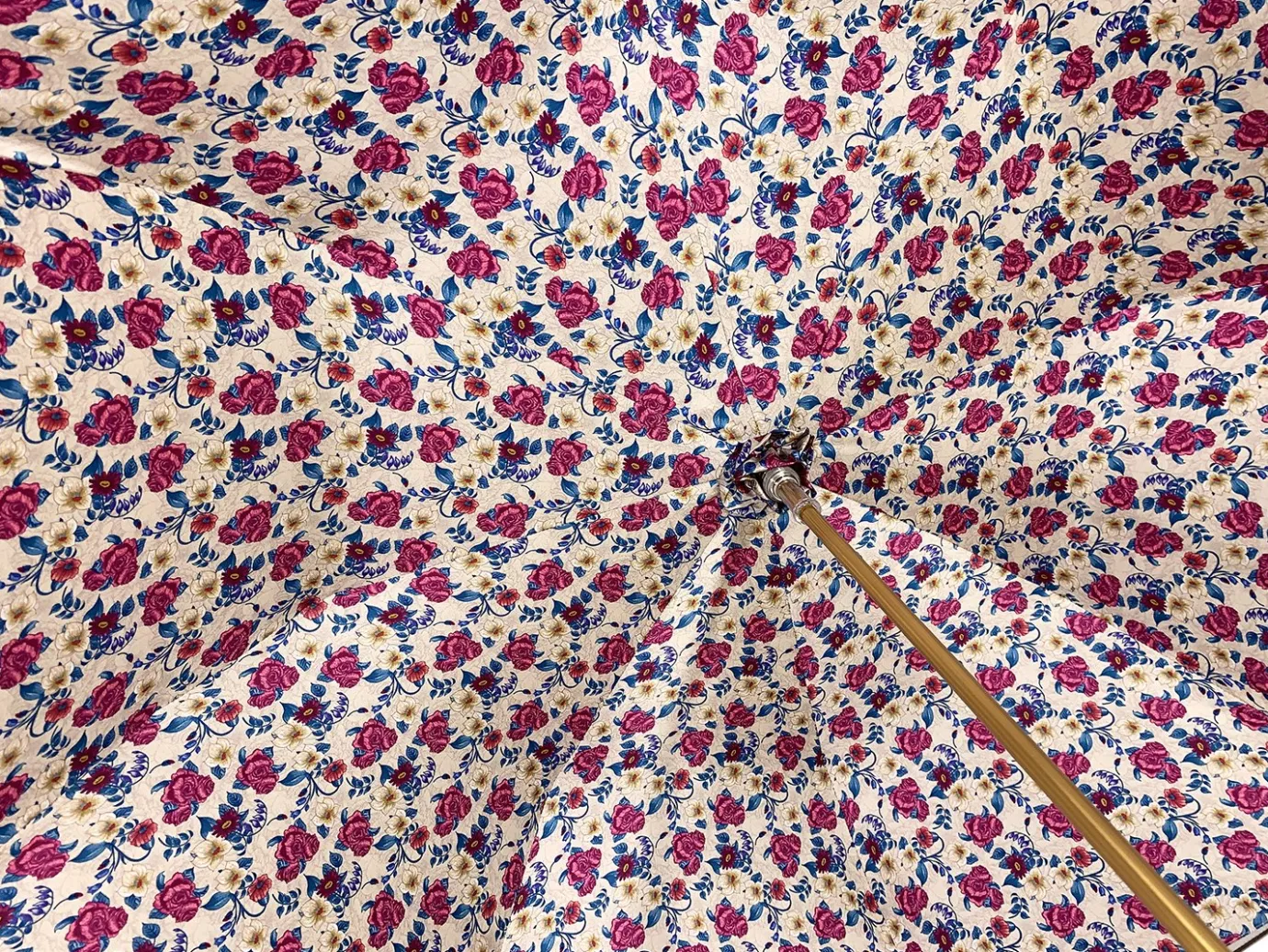 Il Marchesato Beautiful Red Women's Umbrella with Printed Peacock Design Hight Quality Luxury Umbrella Fashion