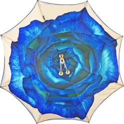 Il Marchesato Beautiful umbrella with gold-plated handle and big red crystal Hot