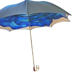 Il Marchesato Beautiful umbrella with gold-plated handle and big red crystal Hot