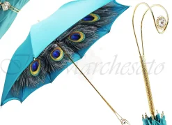 Il Marchesato Beautiful Women's Umbrella with Printed Peacock Design Sale