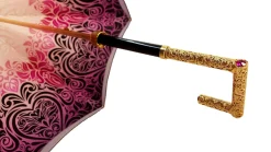Il Marchesato Beautifull Double Canopy Umbrella Finished in a Luxurious Colored Sati Online