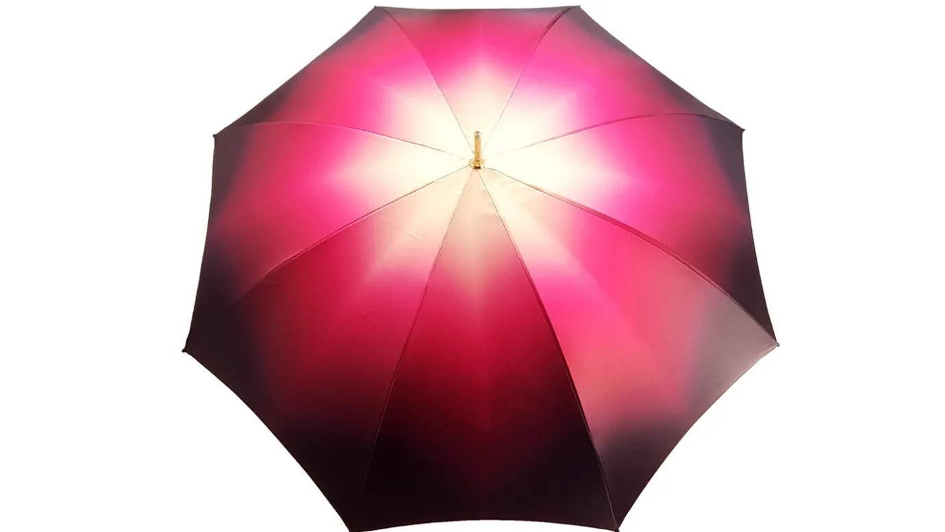 Il Marchesato Beautifull Double Canopy Umbrella Finished in a Luxurious Colored Sati Online